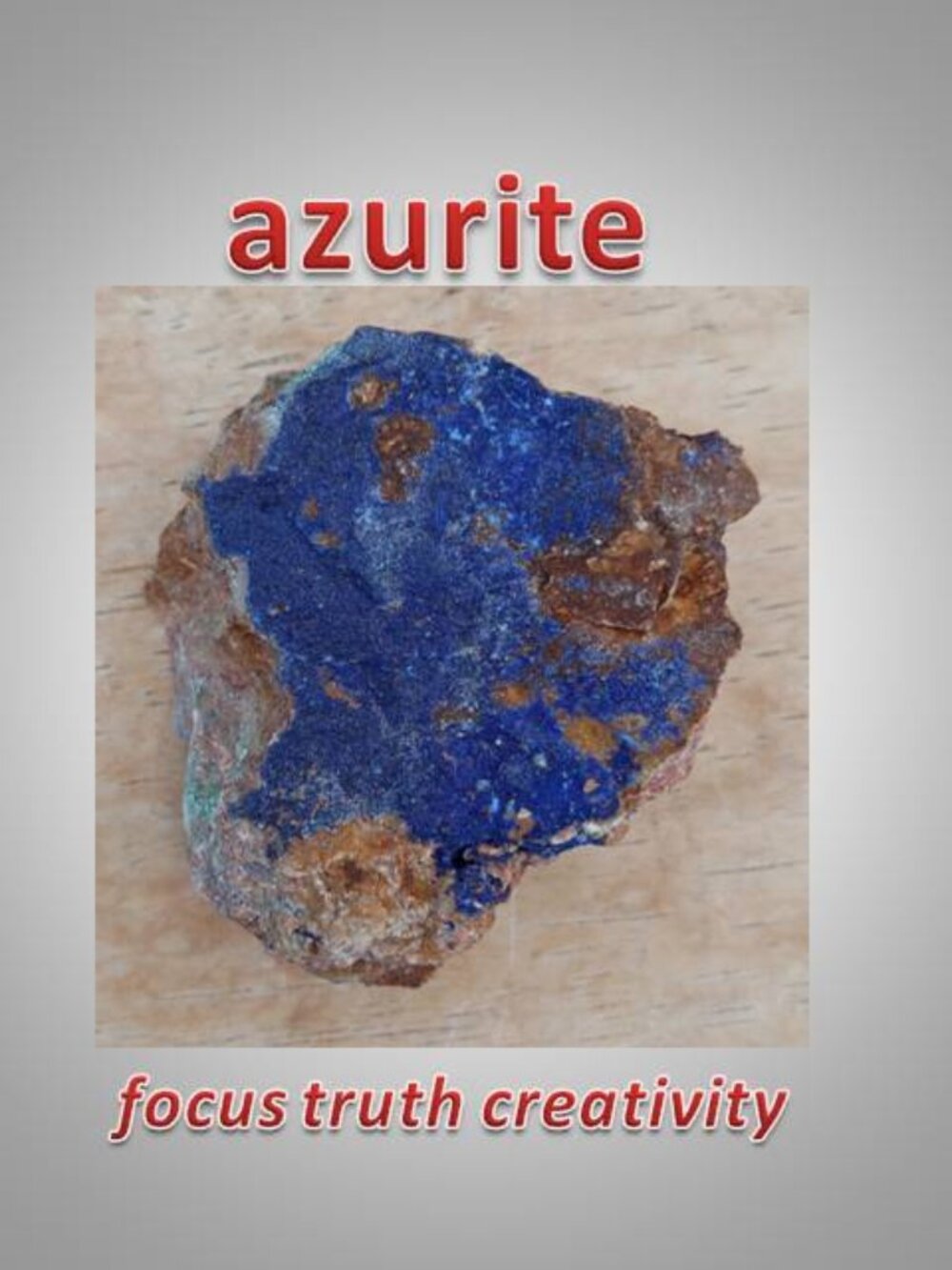 #9 Azurite crystal stone mineral rock  Communication Focus Chakra